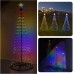 Kerstboom - Vlaggenmast - RGB Licht - 210cm - 370 LED - incl. Frame - Colour Changing